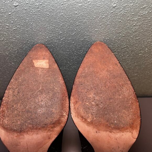 Cole Haan Grand.OS Black Embossed Snakeskin Ankle Boots Block Heel 7 - Picture 8 of 8